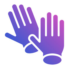 Safety Glove flat gradient icon
