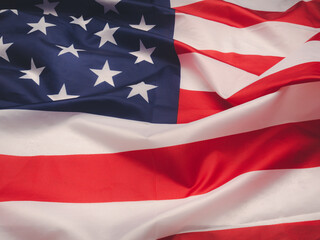 Full frame of the American Flag. Top view.