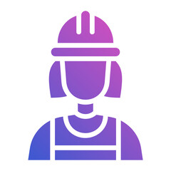 Labor Woman flat gradient icon