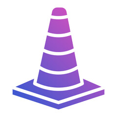 Traffic Cone flat gradient icon