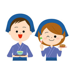 笑顔の飲食店スタッフ