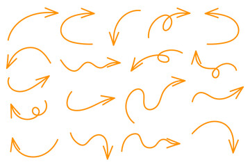 Hand drawn arrow doodle collection