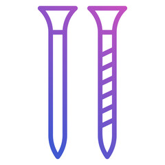 Nails line gradient icon