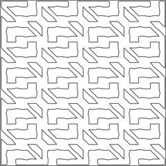 
Vector pattern with symmetrical elements . Repeating geometric tiles from striped elements.Monochrome texture.Black and 
white pattern for wallpapers and backgrounds.line art.