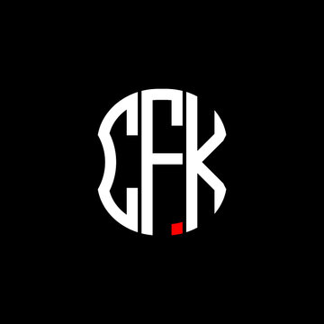 CFK letter logo creative design. CFK unique design