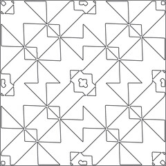 Vector pattern with symmetrical elements . Repeating geometric tiles from striped elements.Monochrome texture.Black and 
white pattern for wallpapers and backgrounds.line art.