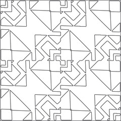 Vector pattern with symmetrical elements . Repeating geometric tiles from striped elements.Monochrome texture.Black and 
white pattern for wallpapers and backgrounds.line art.