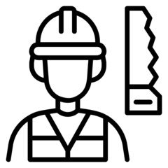 Carpenter line icon