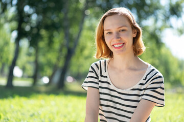 Portrait of a young attractive woman