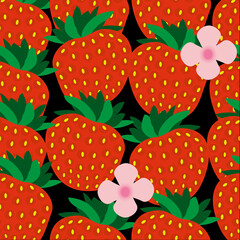 strawberry meadow multicolored background