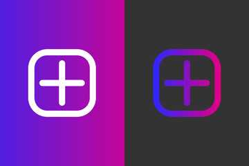 post Instagram Components Tools Icon| Blue and Purple gradation modern concept