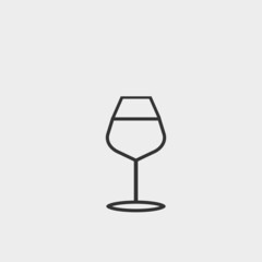 Wineglass vector icon illustration sign