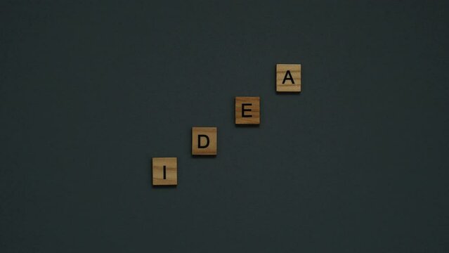 idea word on blackboard.