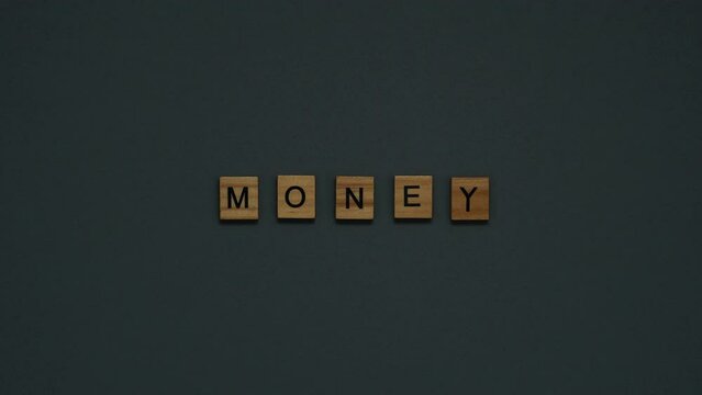 money word on blackboard.