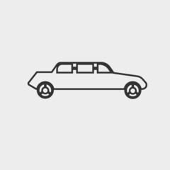 Limousine vector icon illustration sign