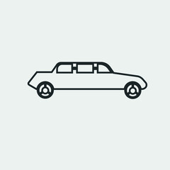 Obraz na płótnie Canvas Limousine vector icon illustration sign