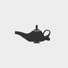 Magic lamp vector icon illustration sign