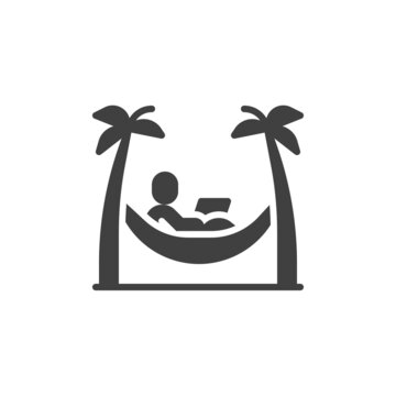 person relaxing hammock palm trees clip art preview