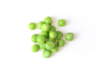 green pea vegetable bean on white background