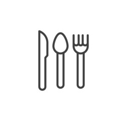 Cutlery line icon