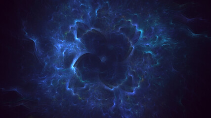 Obraz premium 3D rendering abstract multicolor technology fractal light background