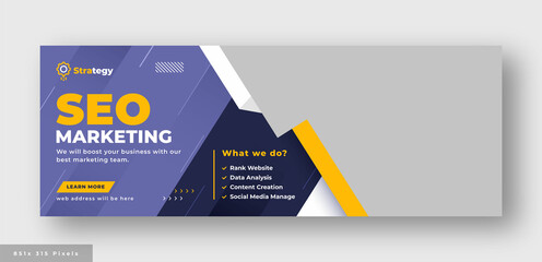 Corporate facebook cover social media web banner