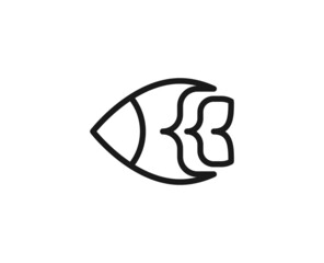 Black line icon on white background