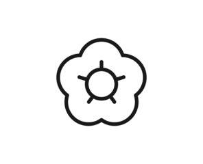 Beauty line icon on white background