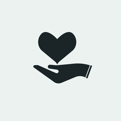 Hands love vector icon illustration sign