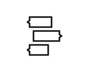 Black line icon on white background