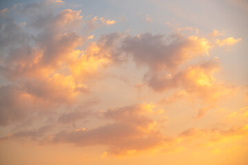 unset sky under clouds with dramatic light.Big pixel art for billboard,advertising,media,PR and digital print.