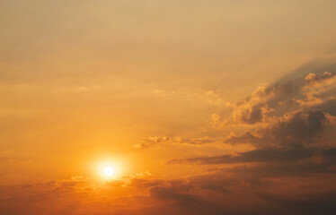 Fototapeta premium unset sky under clouds with dramatic light.Big pixel art for billboard,advertising,media,PR and digital print.