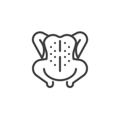 Roasted chicken line icon
