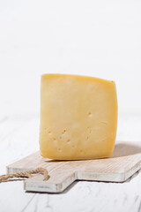piece of fresh farm cheese