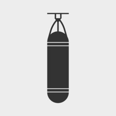 Punching bag vector icon illustration sign