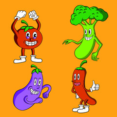 Cute_vegetable_characters_cartoon_collection