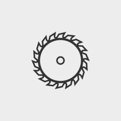 Circular saw vector icon illustration sign