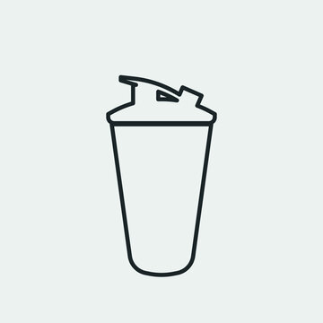 Cocktail shaker vector icon illustration sign