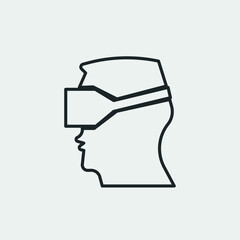 Virtual reality vector icon illustration sign