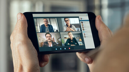 Talking and working on video calling	