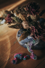 bouquet of dried flowers