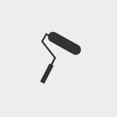 Paint roller vector icon illustration sign