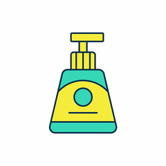 Filled outline Cream or lotion cosmetic tube icon isolated on white background. Body care products for woman. Vector