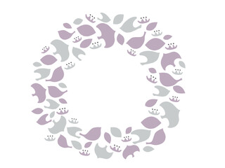 北欧風のかわいい鳥／手描きイラスト素材