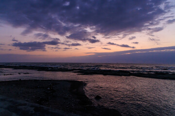 千葉の太平洋の美しい夜明け