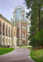 Fototapeta na wymiar In Tsaritsyn Park. Palace and Park ensemble of the XVIII century