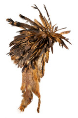 Replica of an old bonnet made of fox fur and buzzard feathers from the North American Indians