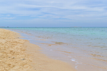 Calm beautiful tropical beach. On the Red Sea.