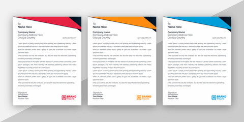 minimal and modern branding stylish Letterhead template design Mockup