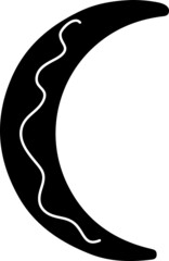 Black moon with a line on it
